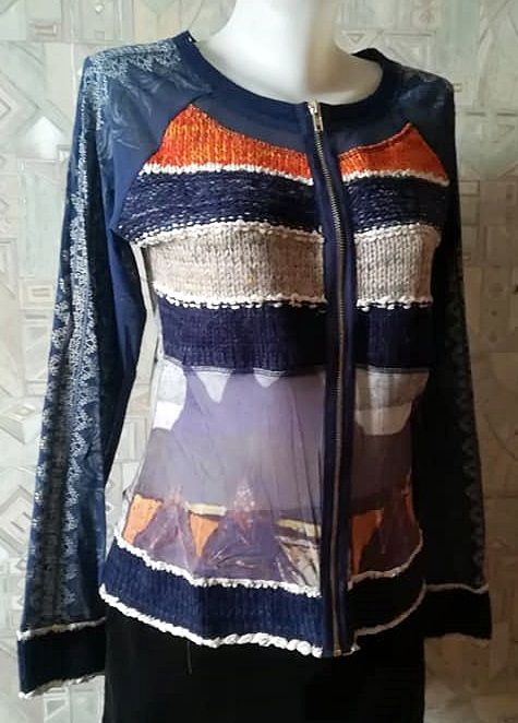 bluza boema multitexturi ,Lulu - L ,XL