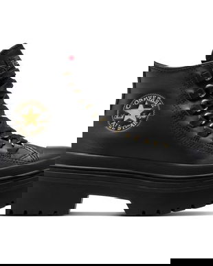 Pantofi sport unisex Converse Chuck Taylor All Star Lugged Heel Platform Waterproof Leather A14542C, 39, Negru