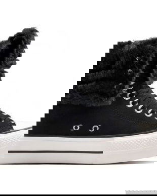 Pantofi sport unisex Converse Chuck Taylor All Star Fold-Over Lift Platform A15229C, 38, Negru