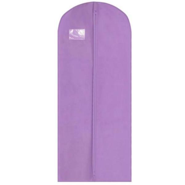 Husa de protectie haine, Mov liliac, 160 x 60 x15 burduf lateral cm