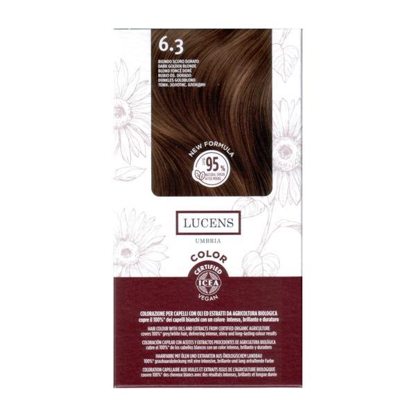 Vopsea fara amoniac Blond Inchis Auriu 6.3 Lucens Umbria, 50 ml