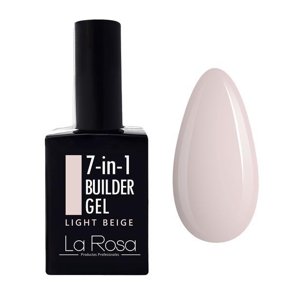 Gel de construcție autonivelantă pentru unghii 7&icirc;n1 La Rosa Profesionales, light beige 15 ml