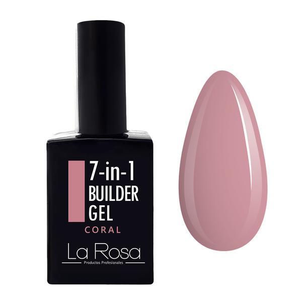 Gel de construcție autonivelantă pentru unghii 7&icirc;n1 La Rosa Profesionales, coral 15 ml