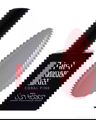 Gel de construcție autonivelantă pentru unghii 7&icirc;n1 La Rosa Profesionales, coral pink 15 ml