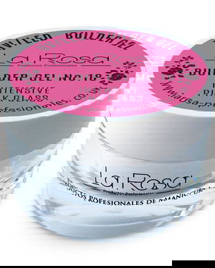 Gel de construcție autonivelantă pentru unghii La Rosa Profesionales, Intensive Pink Glass 30 ml