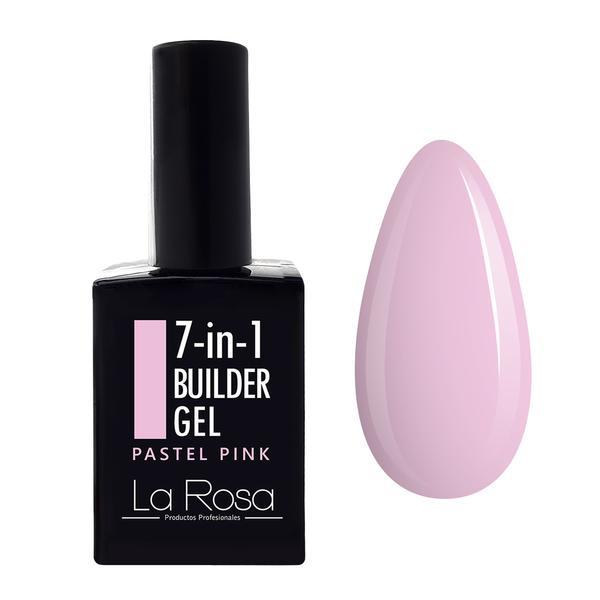 Gel de construcție autonivelantă pentru unghii 7&icirc;n1 La Rosa Profesionales, pastel pink 15 ml