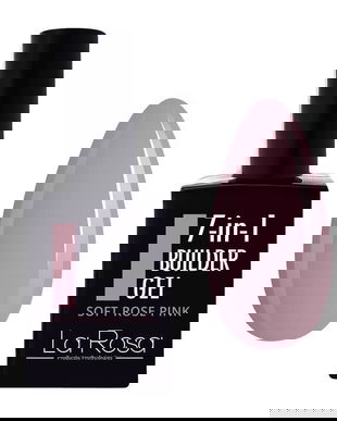 Gel de construcție autonivelantă pentru unghii 7&icirc;n1 La Rosa Profesionales, soft rose pink 15 ml