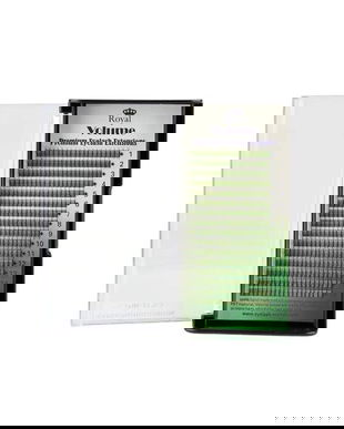 Extensii de gene Premium Royal Volume 2D, Curbură C, Grosime 0.12 mm, Lungime Mix, 16 r&acirc;nduri