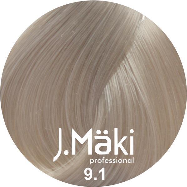Vopsea de par J.Maki Professional 9.1 very light ash blonde, 60 ml