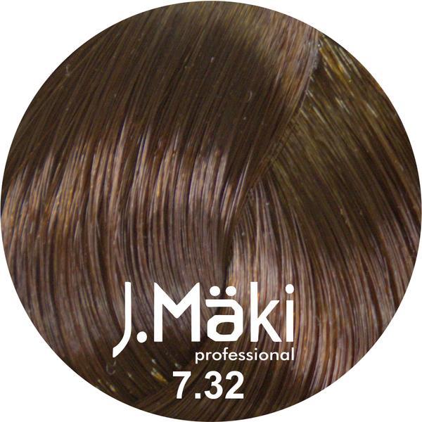 Vopsea de par J.Maki Professional 7.32 medium beige blonde, 60 ml