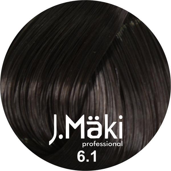 Vopsea de par J.Maki Professional 6.1 dark ash blonde, 60 ml