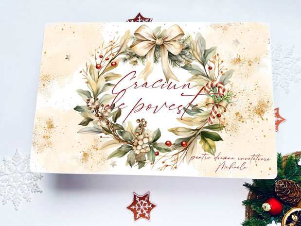 Cutie Amintiri Craciun Personalizata - Vintage Christmas
