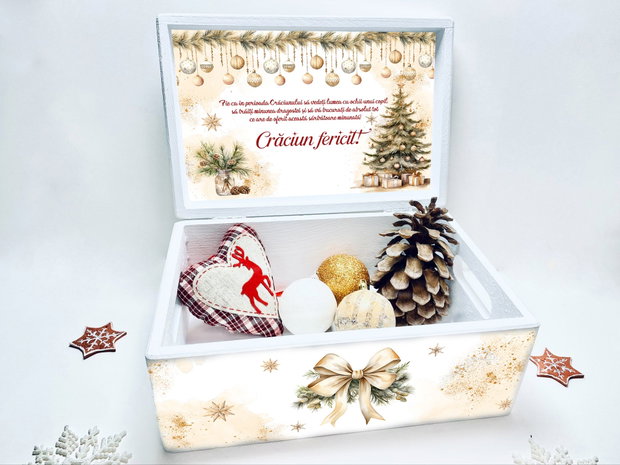 Cutie Amintiri Craciun Personalizata - Vintage Christmas