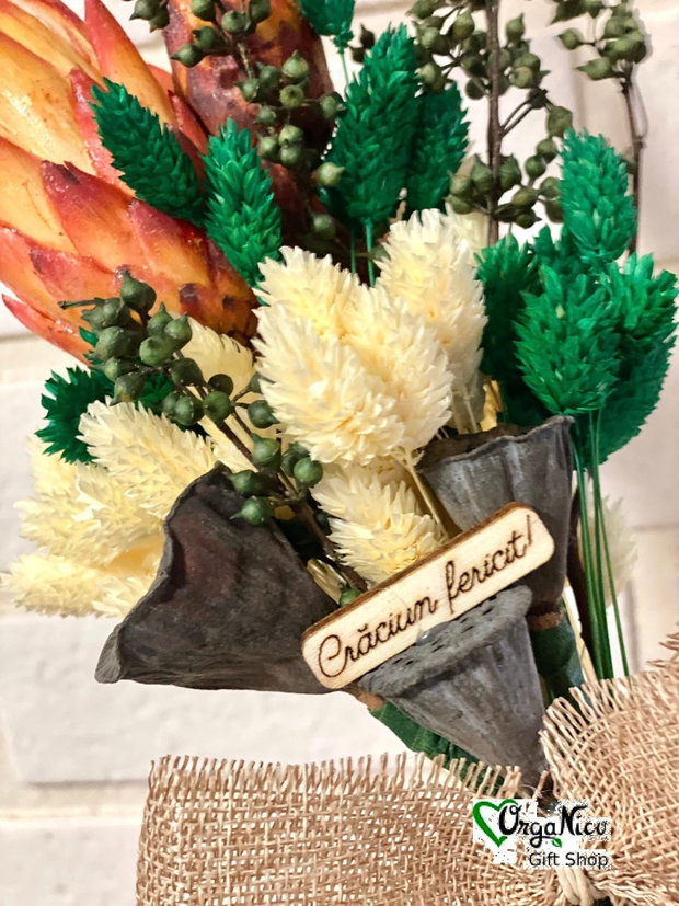 Cadou Crăciun, buchet natural