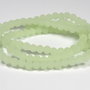 Cristale din sticla, rondelle, 3.5x3 mm, semiopace, frosted, vernil