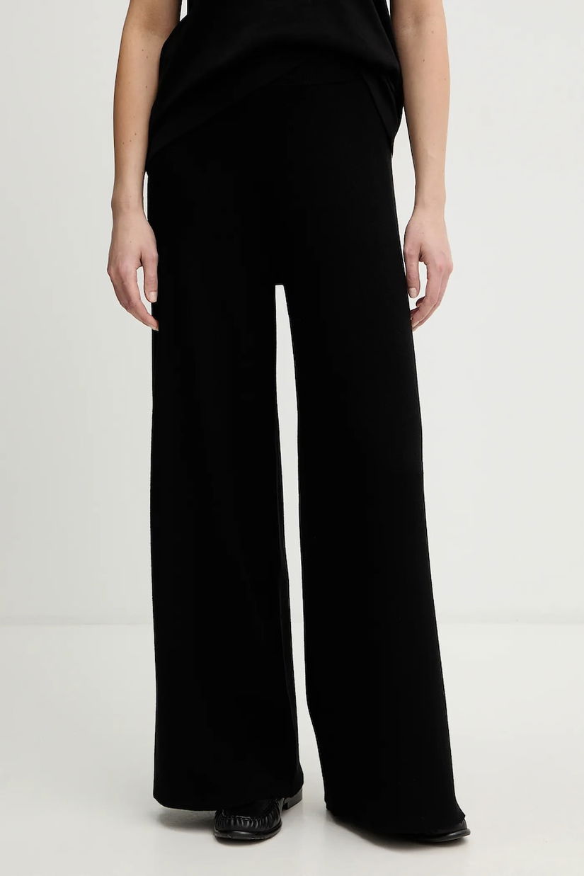 United Colors of Benetton pantaloni de trening culoarea negru, cu imprimeu, 17Q3DF013