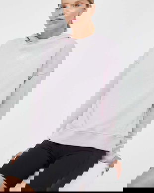 New Balance bluza femei, culoarea roz, cu glugă, cu imprimeu