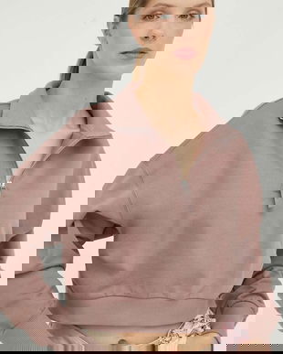 G-Star hanorac de bumbac femei, culoarea roz, uni