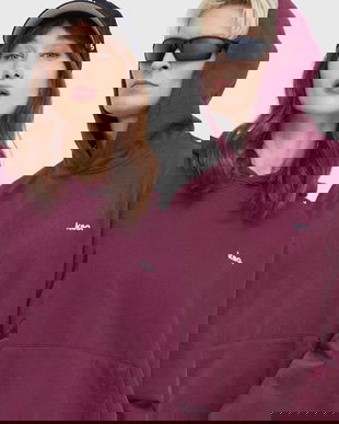 Kaotiko hanorac de bumbac culoarea roz, cu glugă, neted