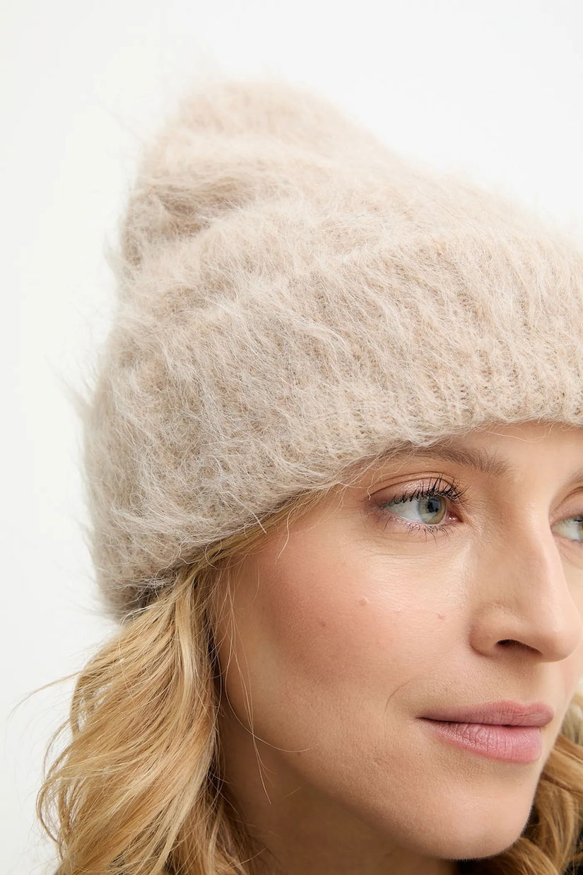 Answear.LAB caciula de casmir culoarea bej