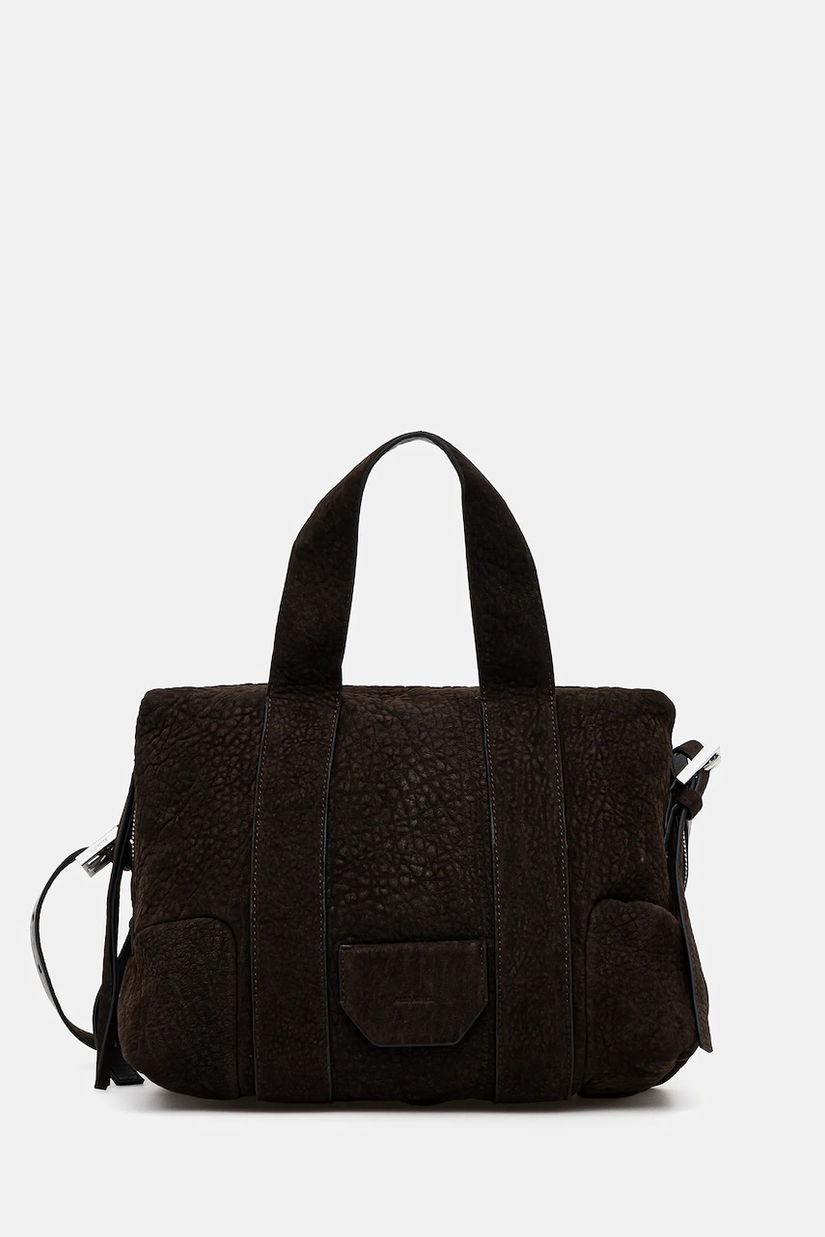 AllSaints poseta de piele culoarea maro, W615XD