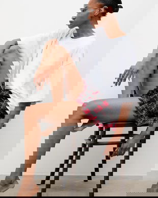 Answear.LAB pijama culoarea rosu, bumbac