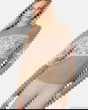 Kari Traa pulover din amestec de lână DISA culoarea verde, cu turtleneck, 623885