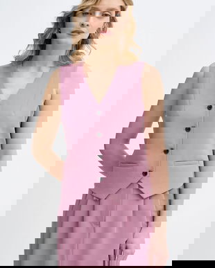 Sisley vestă culoarea roz, un singur rând de nasturi, 2KVXLJ00U