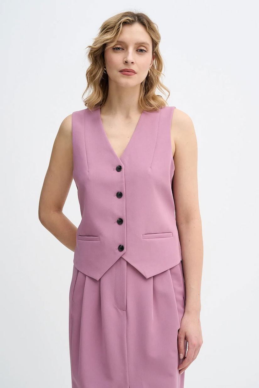 Sisley vestă culoarea roz, un singur rând de nasturi, 2KVXLJ00U