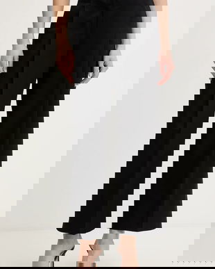 BOSS pantaloni culoarea negru, drept, high waist, 50551913