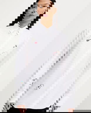 PS Paul Smith cămașă culoarea alb, cu guler clasic, regular, W2R-331BE-V21598