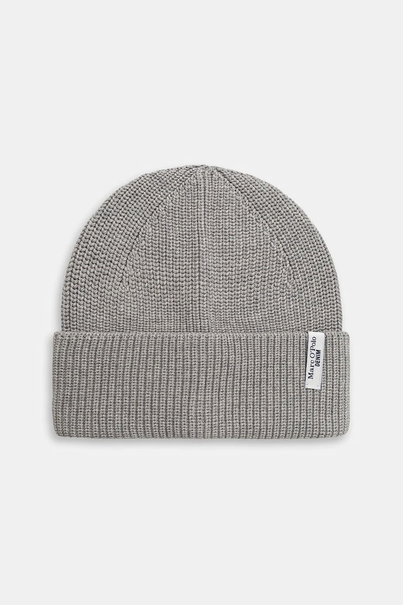 Marc O'Polo căciulă din bumbac culoarea gri, 5000007169