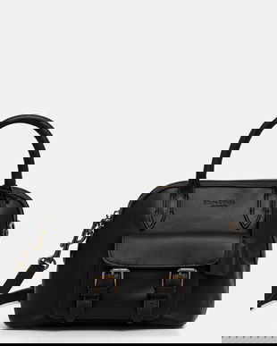 Marc O'Polo poșetă de piele culoarea negru, 5000009169