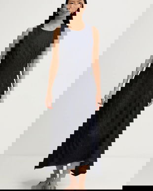 G-Star rochie jeans culoarea bleumarin, midi, evazați, D27934-E090