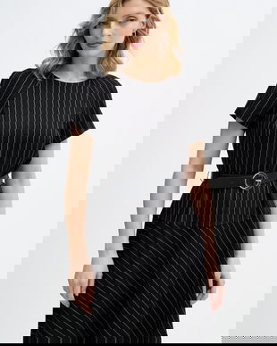 Dkny rochie culoarea negru, mini, evazați, DD5K1P70