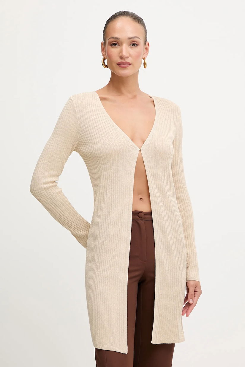 Morgan cardigan culoarea auriu, light, MIRZOU