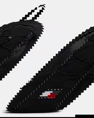 Tommy Jeans rucsac culoarea negru, mare, uni, AM0AM13889