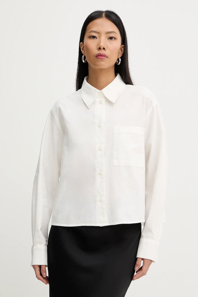 Marc O'Polo cămașă din bumbac culoarea bej, cu guler clasic, relaxed, 5000007466