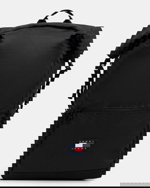 Tommy Jeans rucsac culoarea negru, mare, uni, AM0AM13893