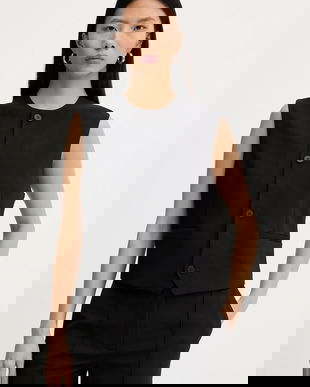 G-Star vestă culoarea negru, un singur rând de nasturi, D27333-E276