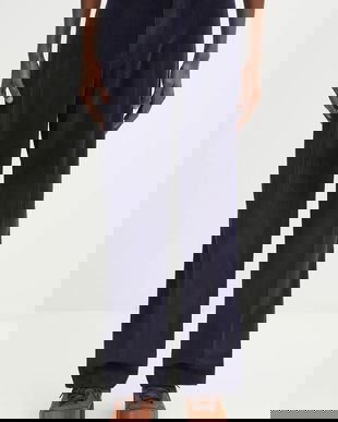 Paul Smith pantaloni de catifea cord culoarea bleumarin, drept, M1R-410Z-T02792