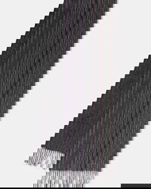 Paul Smith eșarfă de lână culoarea gri, cu imprimeu, M1A-150K-T640