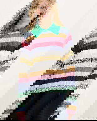 Stine Goya pulover culoarea verde, SG-PF25-K033-2386