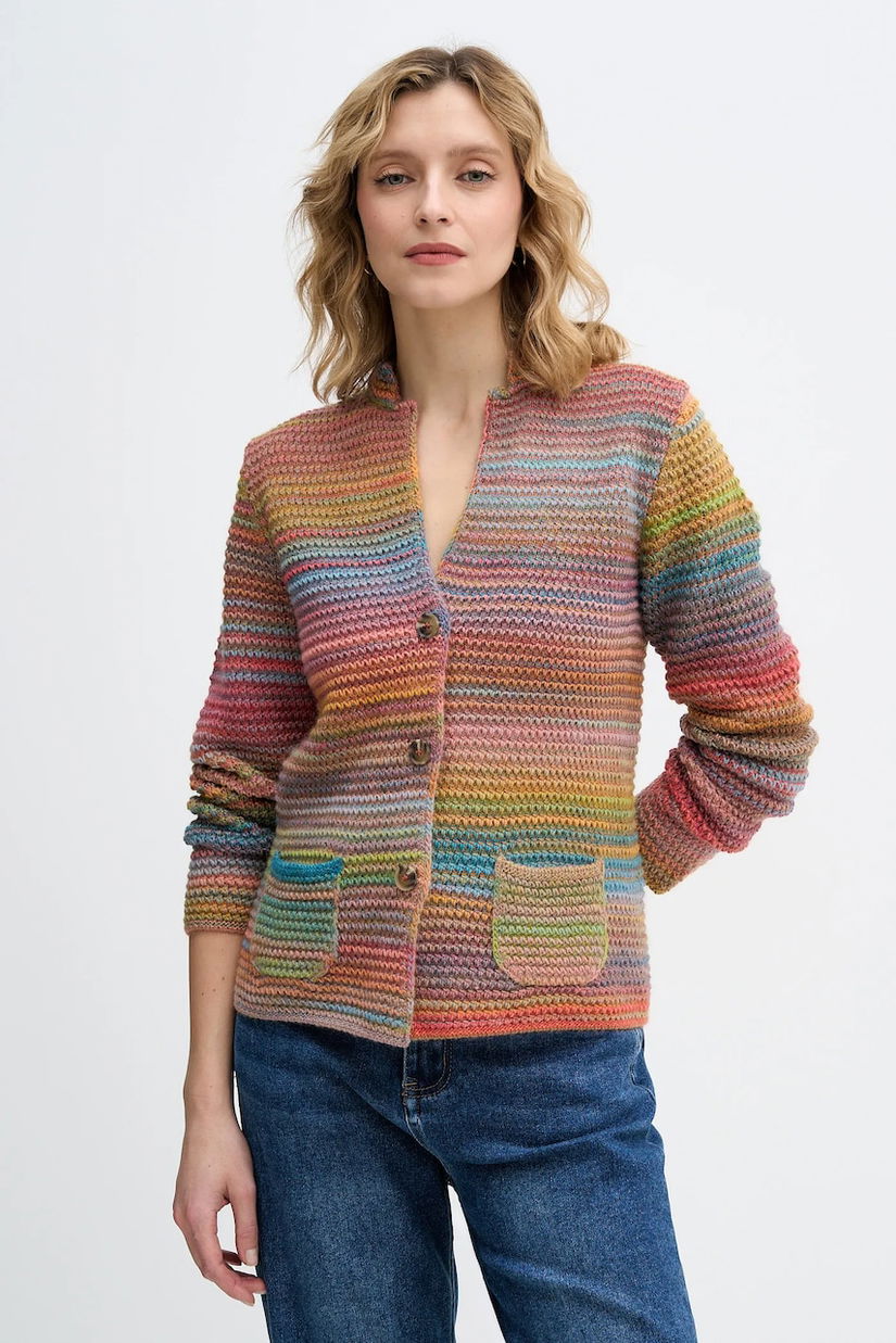 United Colors of Benetton cardigan din amestec de lână culoarea bleumarin, 105CD6880