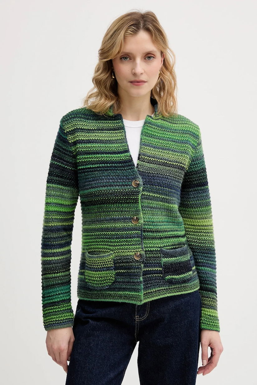 United Colors of Benetton cardigan din amestec de lână culoarea bleumarin, 105CD6880