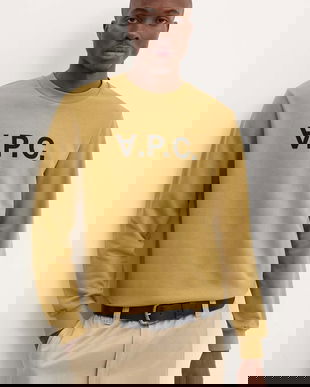 A.P.C. hanorac de bumbac sweat standard grand vpc GOTS culoarea verde, cu imprimeu, COHBN.M27907