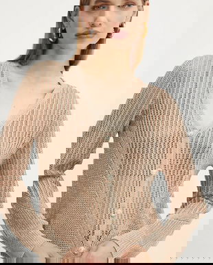 Morgan pulover MAGATHE femei, culoarea auriu, light, MAGATHE