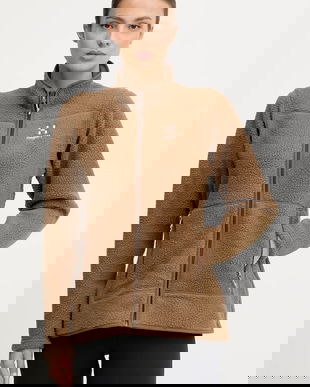 Haglöfs hanorac Mossa Pile culoarea gri, uni, 606538