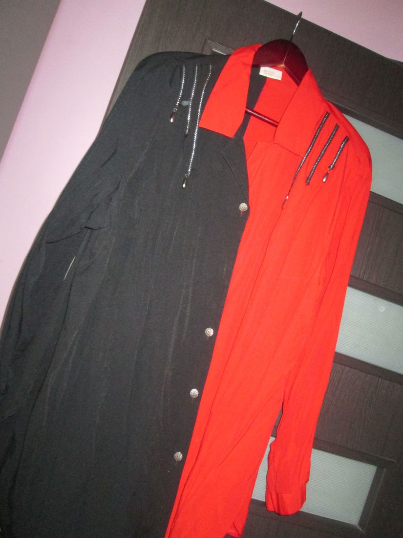 camasa rosu/negru dame 58/60