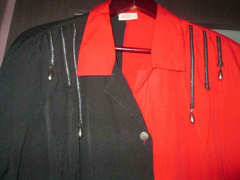 camasa rosu/negru dame 58/60